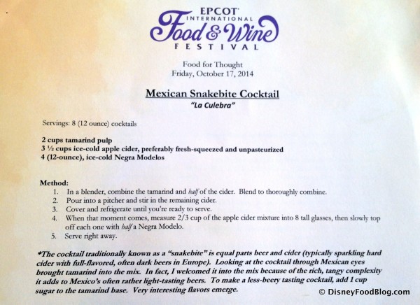 Mexican Snakebite Cocktail -- Ingredients and Method