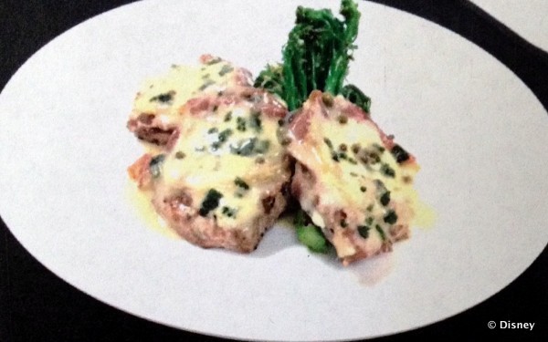Pork Saltimbocca will replace the current pork dish on the menu