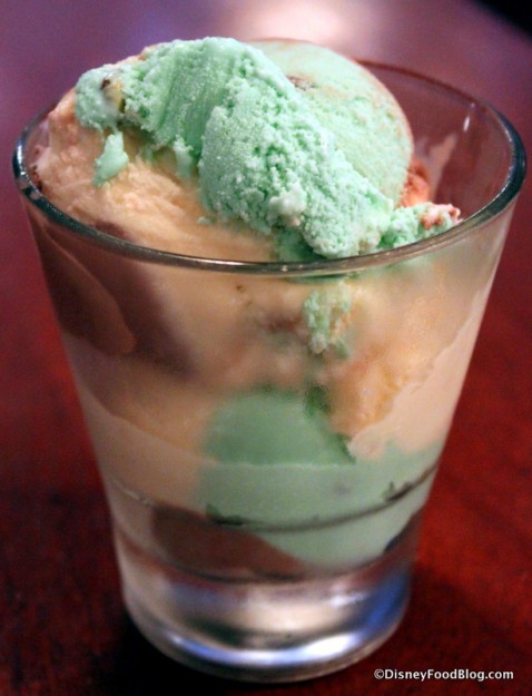 Spumoni Gelato -- Chocolate, Vanilla, and Pistachio