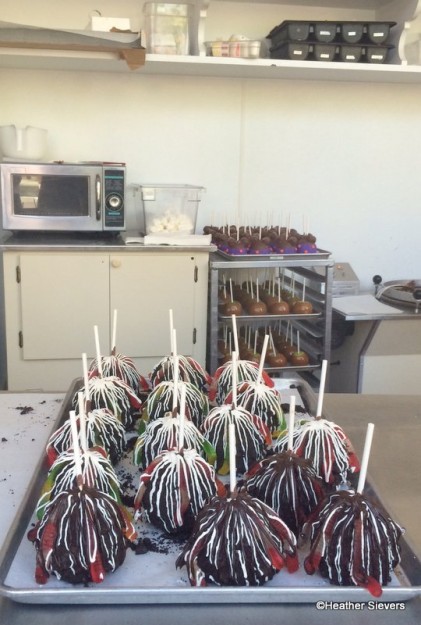 Dirt and Worms Caramel Apple