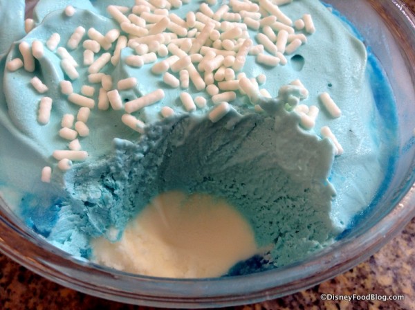 Layers of Blue Raspberry Cake Gelato