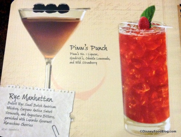 Pimm's Punch and Rye Manhattan