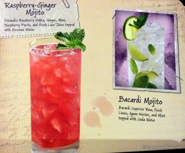 Raspberry Ginger Mojito and Bacardi Mojito