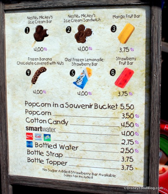 Olaf Bars can be found throughout the Magic Kingdom