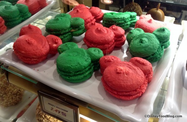 Red and Green Mickey Macarons
