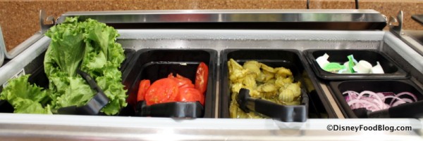 Additional toppings at beverage station