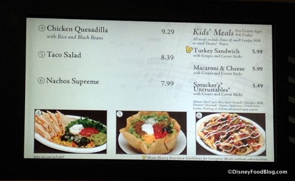 Specialty Shop Lunch Menu