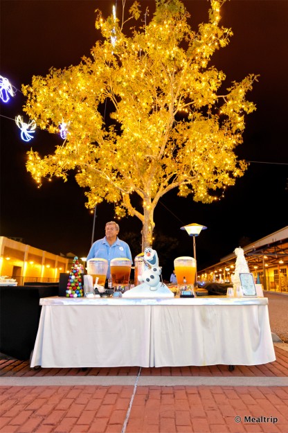 Beverage Table and Gorgeous Lights