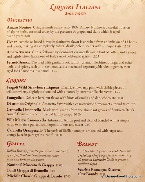 Dessert Menu -- Click to Enlarge