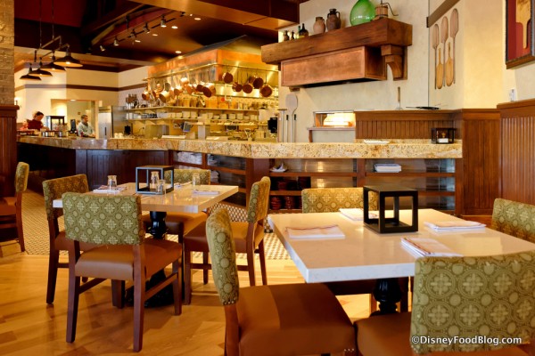 Kitchen from the Cucina, the Restaurant's First Dining Room