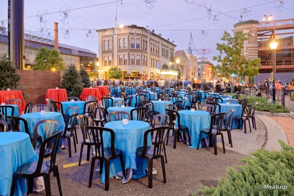Seating at Dusk Before the Lights Come On