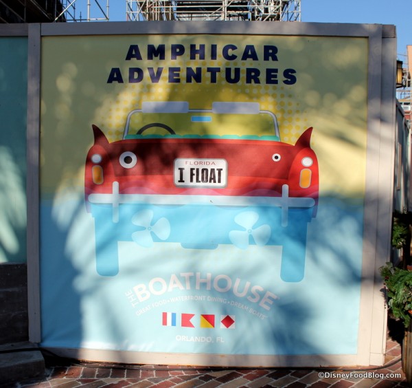 Amphicar sign for The Boathouse