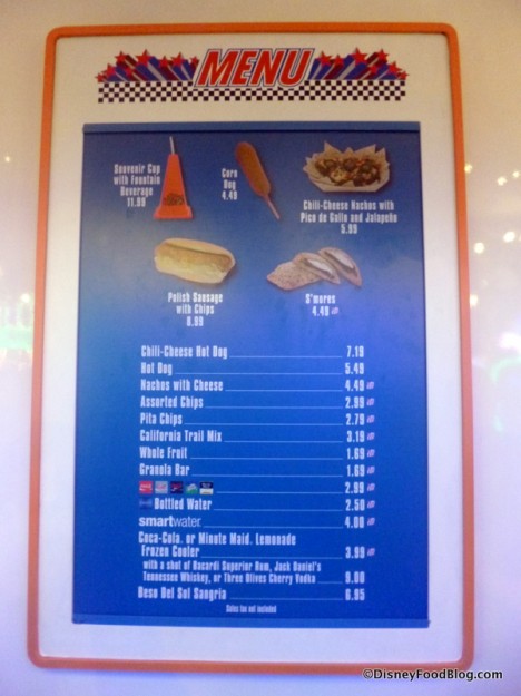 Herbie's Drive-in menu