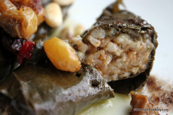 Stuffed Grape Leaves inside