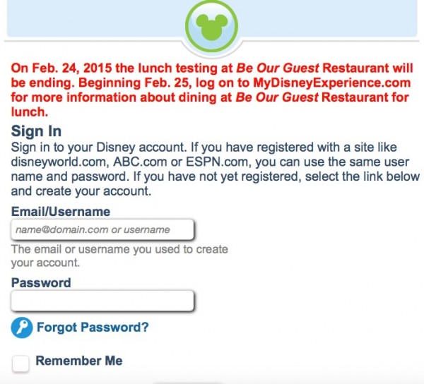 Be Our Guest Restaurant Lunch FastPass Testing Will Be Ending Soon