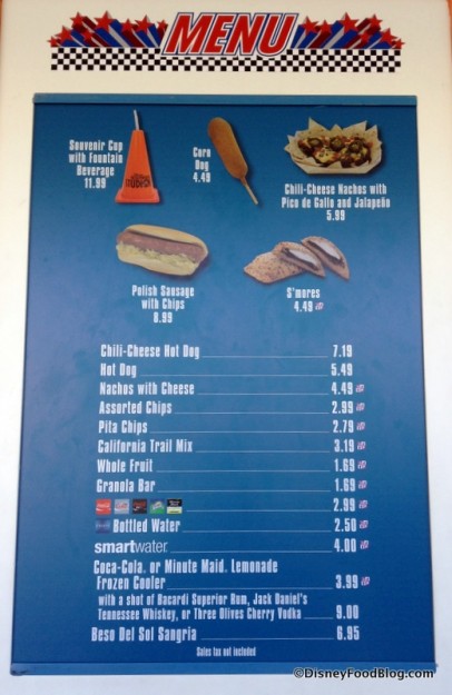 Herbie's Drive-in Menu