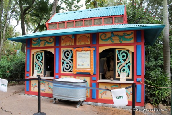 Gardens Kiosk temporarily serving Flame Tree items