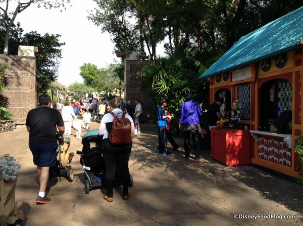 Location shot of temporary Allergy-friendly kiosk location