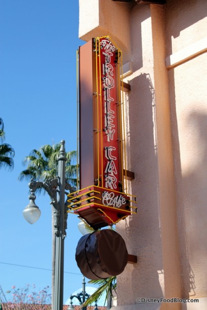 Trolley Car Cafe sign
