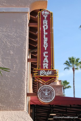 Trolley Car Cafe sign