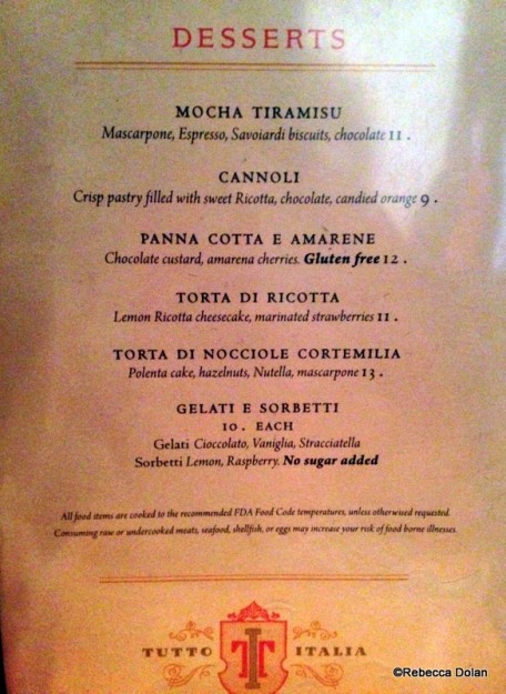 Dessert Menu