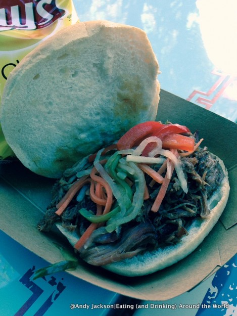 Thai Pork Sandwich with Asian Cucumber Slaw