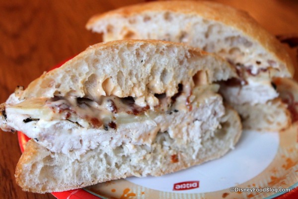 Deluxe Chicken Sandwich -- Cross Section