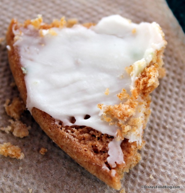 Key Lime flavored icing lining the cookies
