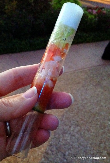 A Shrimp Cocktail Shooter from the bluezoo Booth