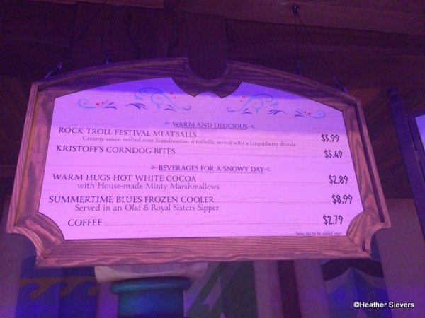 Snow Fest Menu Board