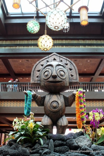 New Tiki Statue in Lobby at the Polynesian