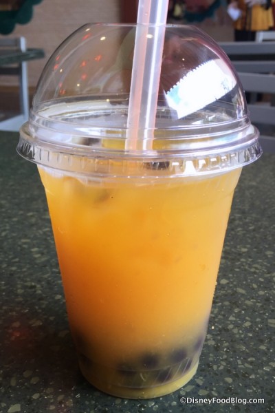 Mango Jasmine Tea with Popping Bubbles