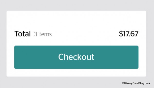 Running total at the bottom of the menu