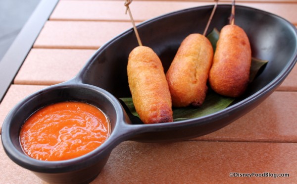 Corn-battered Portuguese Sausages