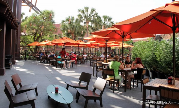 Trader Sam's seating after opening