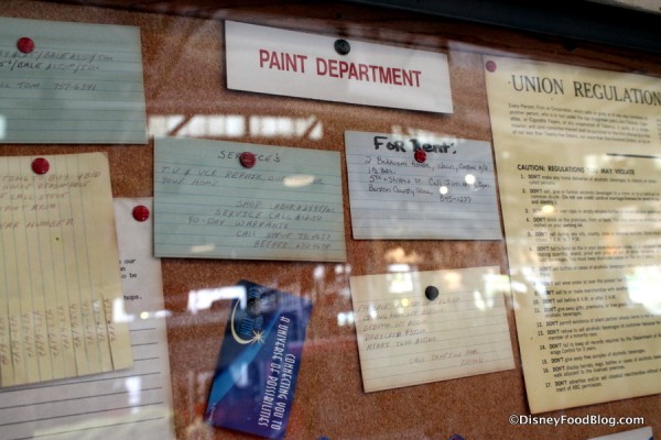 Paint Department Bulletin Board