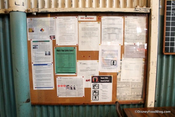 Warehouse bulletin board