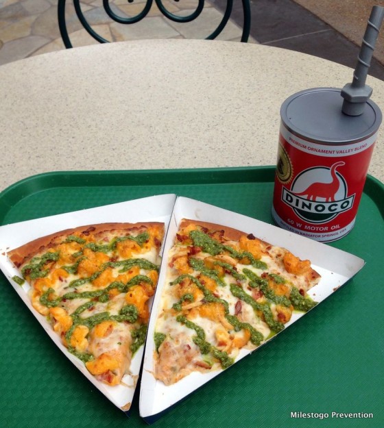 Mac and Cheese Pizza and Dinoco Sipper