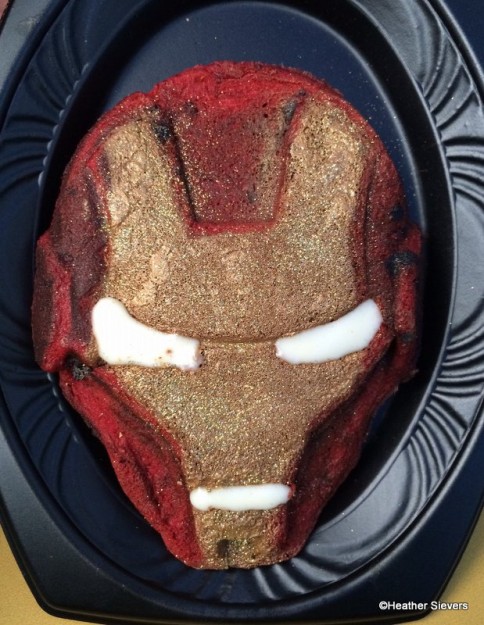 Sparkly Iron Man Waffle Cake