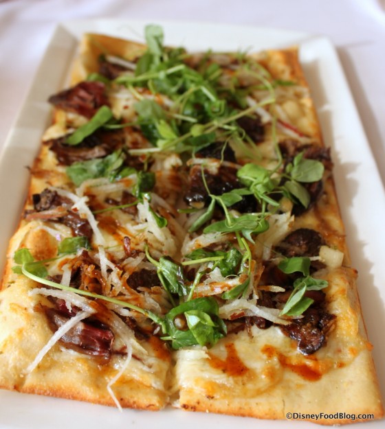 Chili Coffee Rubbed Pork Flatbread