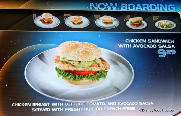 Chicken Sandwich with Avocado Salsa on menu