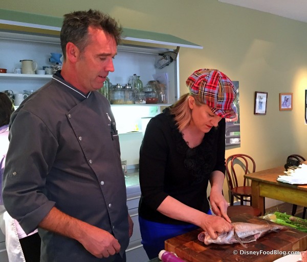 Heather Learns to Filet the Fish She Caught Earlier in the Day!