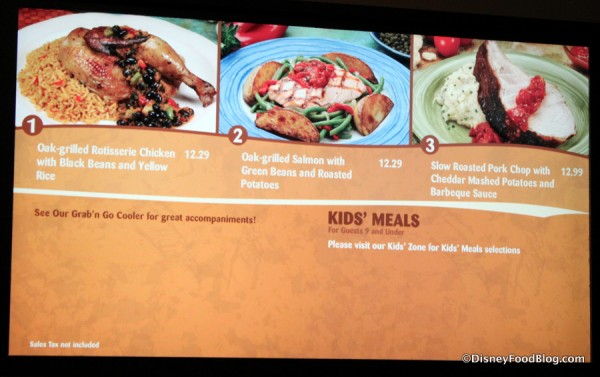 Sunshine Seasons Menu -- Click to Enlarge