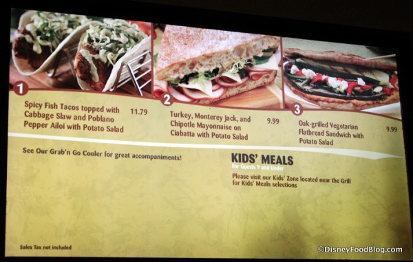 Sunshine Seasons Menu -- Click to Enlarge