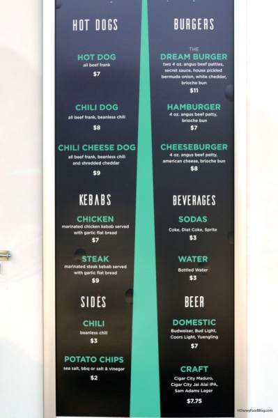 American Dreams Menu