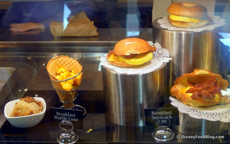 Bakery Case with Breakfast Options Display