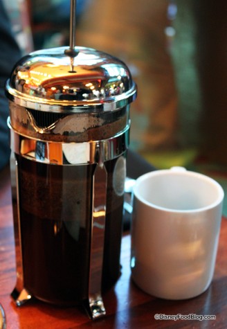 French Press Coffee at Kona Cafe