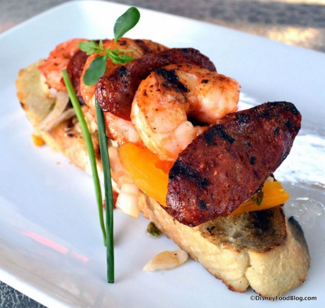 Shrimp and Chorizo Bruschetta