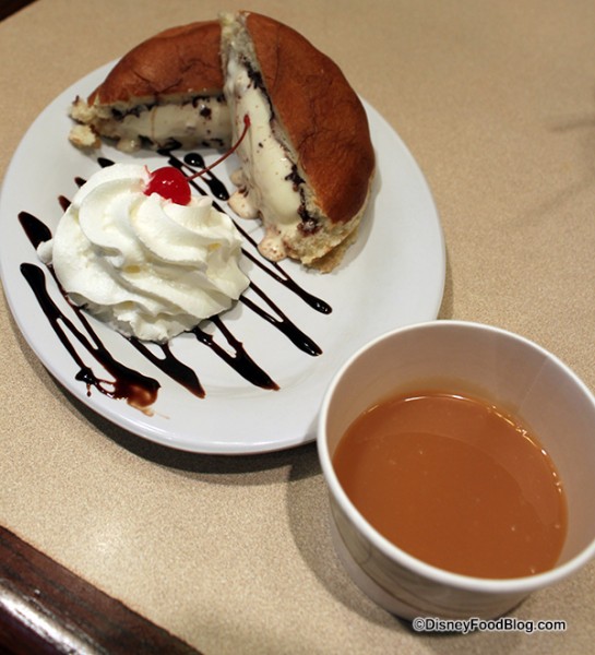 Ice Cream Panini with Dipping Sauce