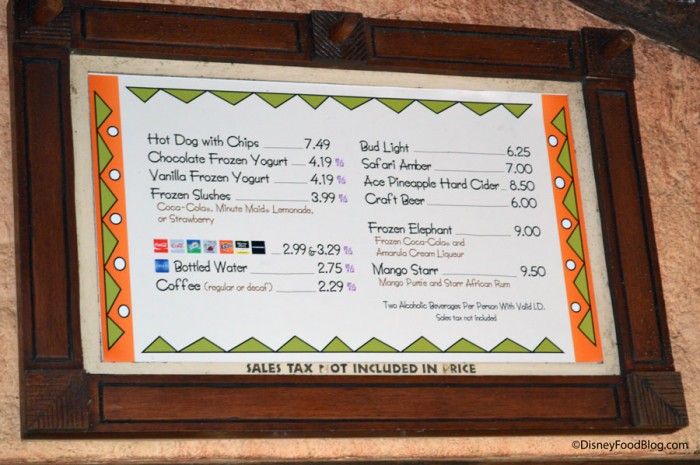 Refreshment CoolPost Menu